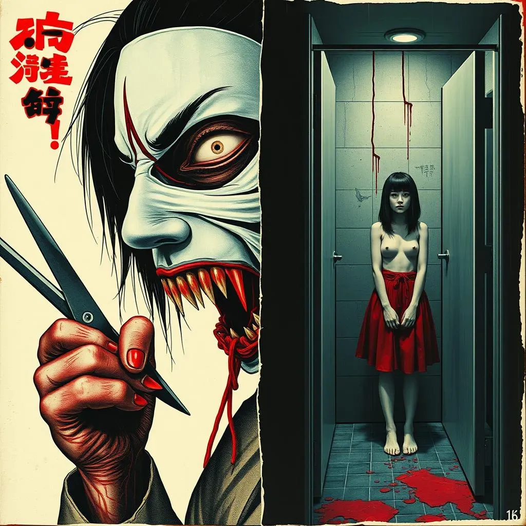 Iconic Japanese Urban Legends Figures and Their Artistic Depictions