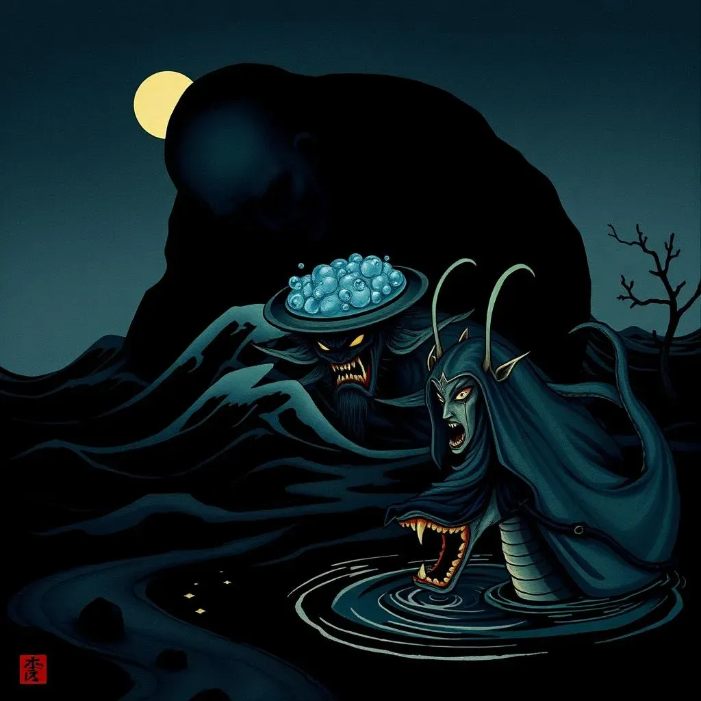 Mythical Creatures in Japanese Urban Legends Water